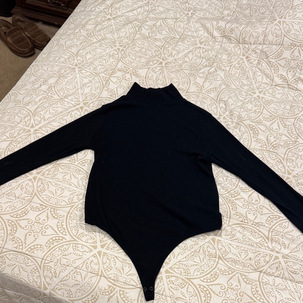 ABOUND Black Long Sleeve Bodysuit, L